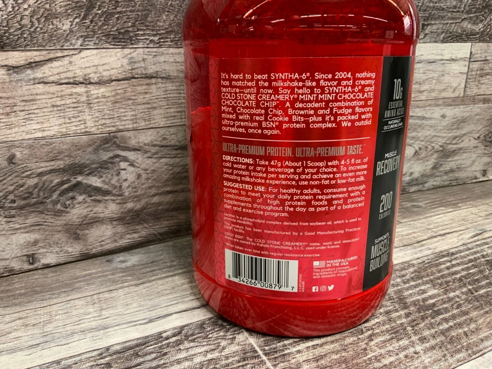 BSN Syntha-6 Proteína em Pó, Pedra Fria Creamery- Chocolate Perfeito Estado Choco 2.59 - Imagem 4 de 4