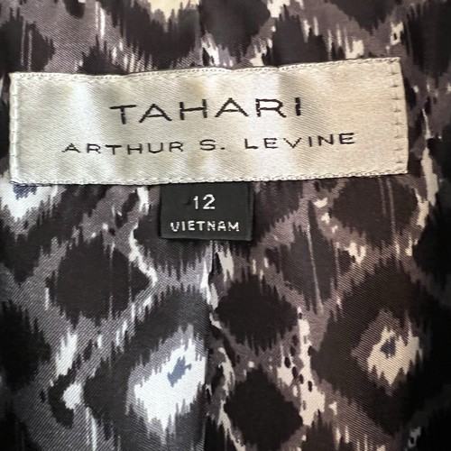 Tahari Arthur S. Levine Black/Dk Gray Women’s Suit Blazer Jacket - Size 12 - Picture 2 of 10