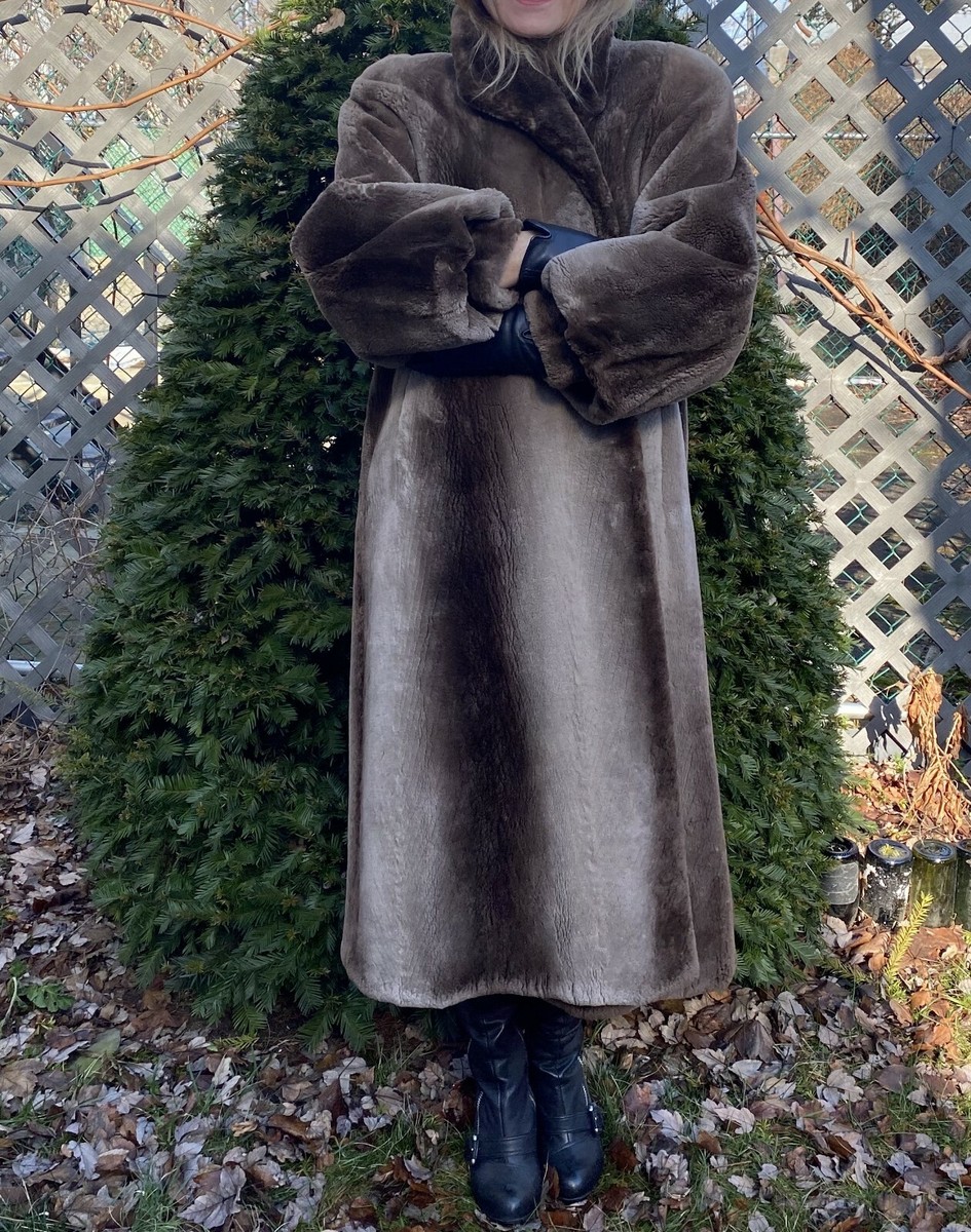 ジャケット・アウター VOAAOV S100 WOOL BEAVER Trench Coat Fur Coats 8529 KOTSOVOS
