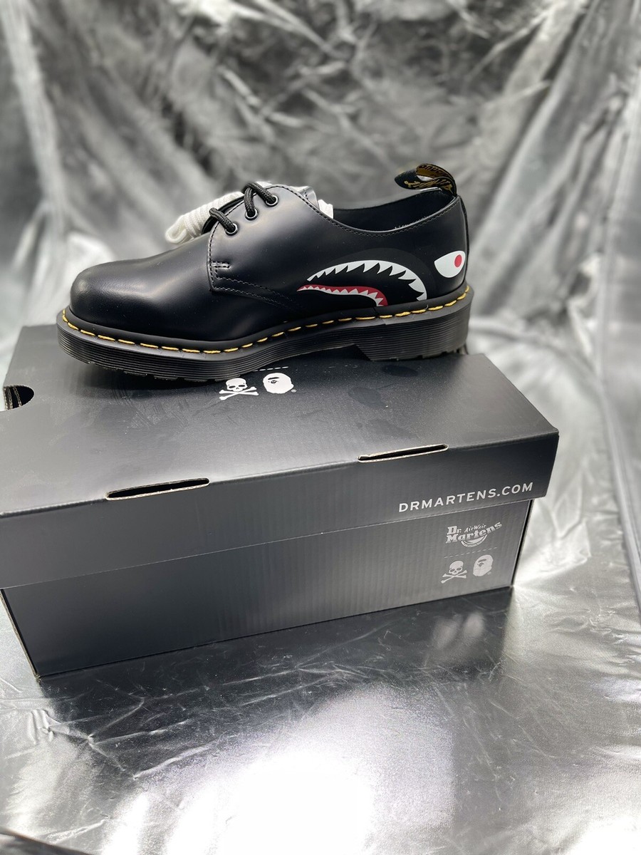 DR. MARTENS A BATHING APE X MASTERMIND 1461 BLACK Men's Sz 6 DR. MARTENS A BATHING APE X MASTERMIND 1461 BLACK Men's Sz 6