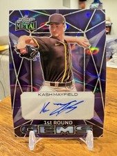 2024 Leaf Metal Baseball #/9 SSP Kash Mayfield Top Prospect RC Auto🔥📈