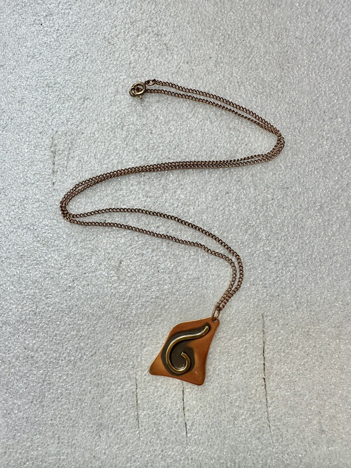 Solid Genuine Copper Abstract Modernist Design Pe… - image 1