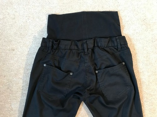 NO NAME black cotton stretchy straight leg maternity trousers Waist 34 VGC - Picture 8 of 12