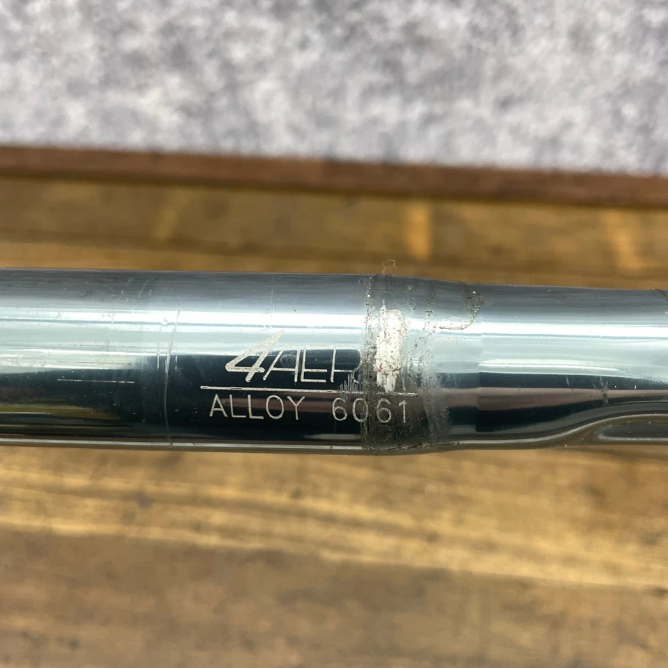 Manillar Vintage Zoom 4 Aero Drop 430 mm 26.0 6061 Barra Aluminio Gris Gunmetal Foto 4 de 4