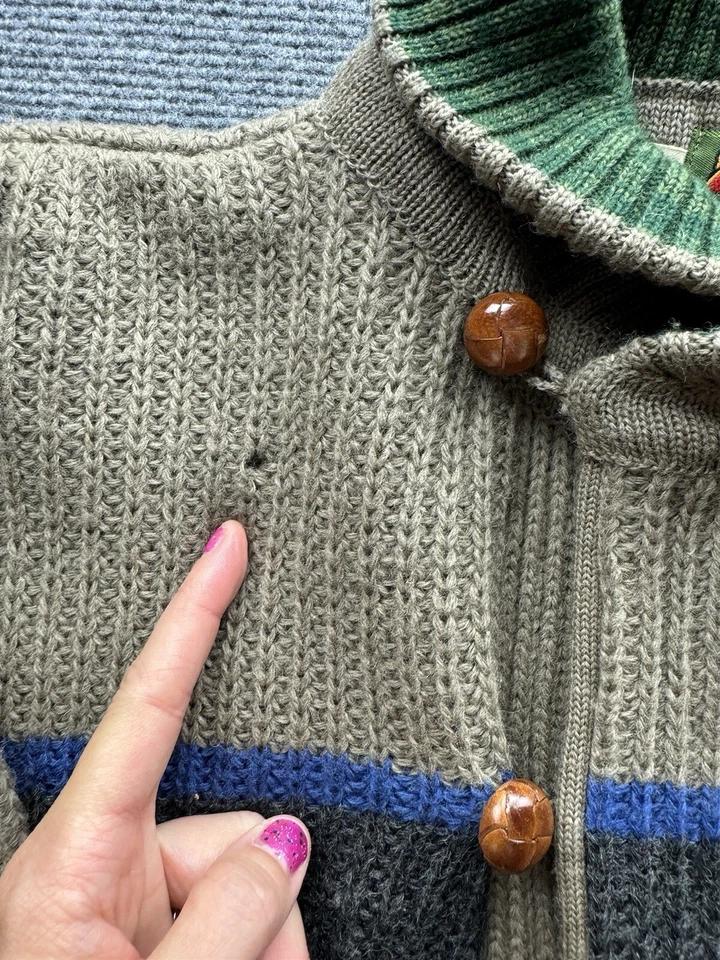 Boston Traders Sweater Mens Size Large 100% Wool Striped Pullover Comfort Wear - Image 2 of 4