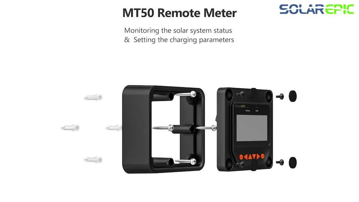 MT50 Remote Meter Use For Epever MPPT Solar Charger Controller Tracer Regulator | eBay