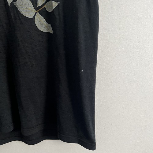Vintage 80s 90s Paper Thin Black Bird T Shirt XL Cardinal on Winterberry Branch - Picture 5 of 12