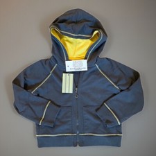 Baby Style Navy And Yellow Zip Up Hoodie Size 2 Toddler Boys New