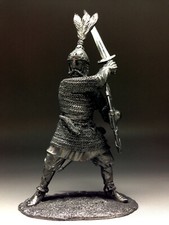 Tin toy soldiers Russian warrior 9-10 centuries 54 mm figurine metal sculpture