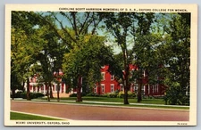 Miami University Oxford College For Women OH C1930s Linen Postcard W22