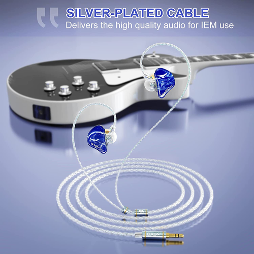 MMCX in Ear Monitor Headphones, Musicians Triple Driver Noise Isolating Earphone - Picture 4 of 7