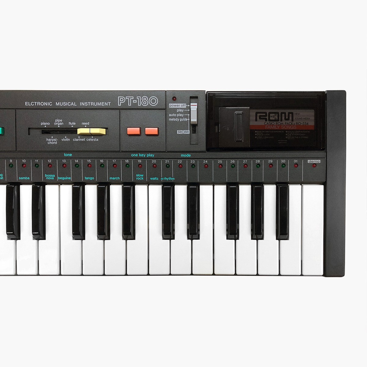 CASIO Eleksound Lesson PT80 ROM10個付 Vtg Casio PT-80 Mini Synth Electronic Keyboard Tested
