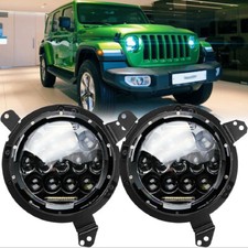 2x 7'' LED Headlights Hi/Lo/DRL+Bracket for Jeep Wrangler JL Gladiator JT 2018+