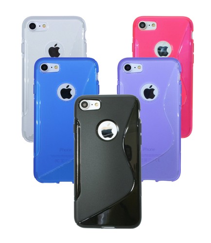 Gel Silicone Cover Silicone Case for IPHONE 8 Black Blue Pink Purple