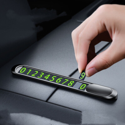 1x Hidden Car Temporary Parking Card Plate Telephone Number Card Car Sticker