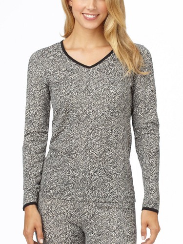 Cuddl Duds Women's SoftWear Lace Edge V 
