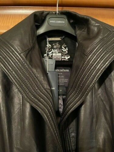 BNWT Exclusive Limited Edition AQUASCUTUM Black Leather Coat UK Size 10 - Picture 1 of 10