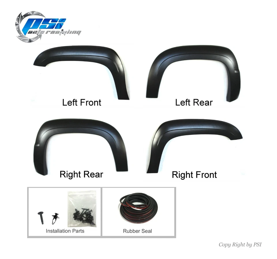 OE Style Paintable Fender Flares Fits Chevrolet Suburban 1500 07-14 2500 07-11 - Image 2 of 3