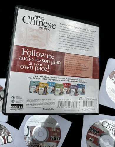 Instant Immersion Audio Chinese Mandarin Lessons Boxed 8 CD 2-Way Phrase Book - Picture 6 of 6