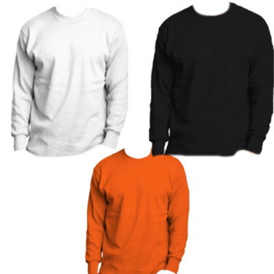 Pro-5 Men's Long Sleeve T-Shirt 100% Cotton- (3-PCS)  Medium - 3XL