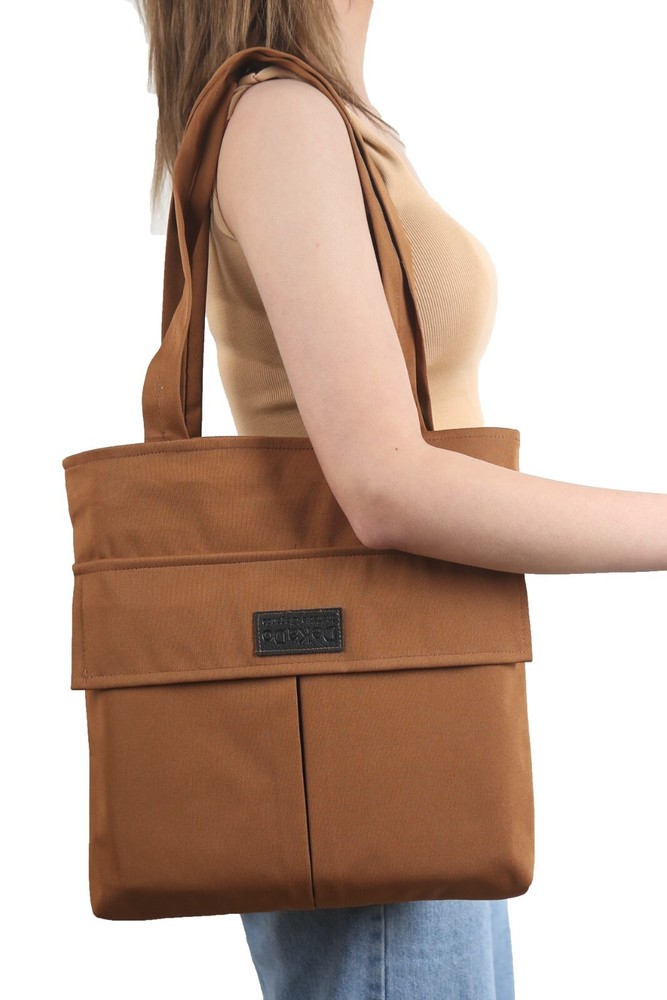 Stylish Multi-Pocket Canvas Tote Bag for Women - Perfect Shopping Shoulder Bag