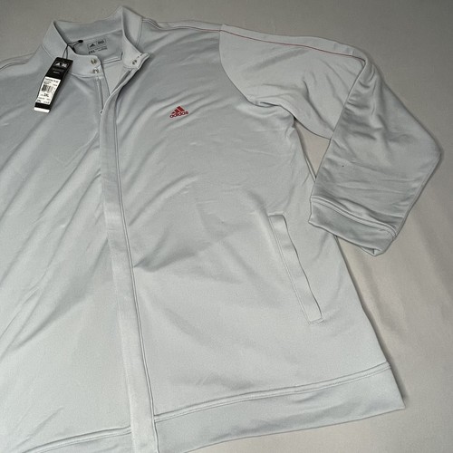 Adidas Golf Jacket Full Zip Mens 2XL Gray Full Zip Climalite Brand NEW - Picture 3 of 13
