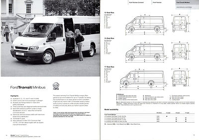 Ford People Movers Specifications 2005 UK Brochure Tourneo Connect