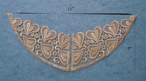 11 Victorain Venice Lace Neckline Collar Applique Sewing Motif Patch zhc11 - Picture 5 of 8