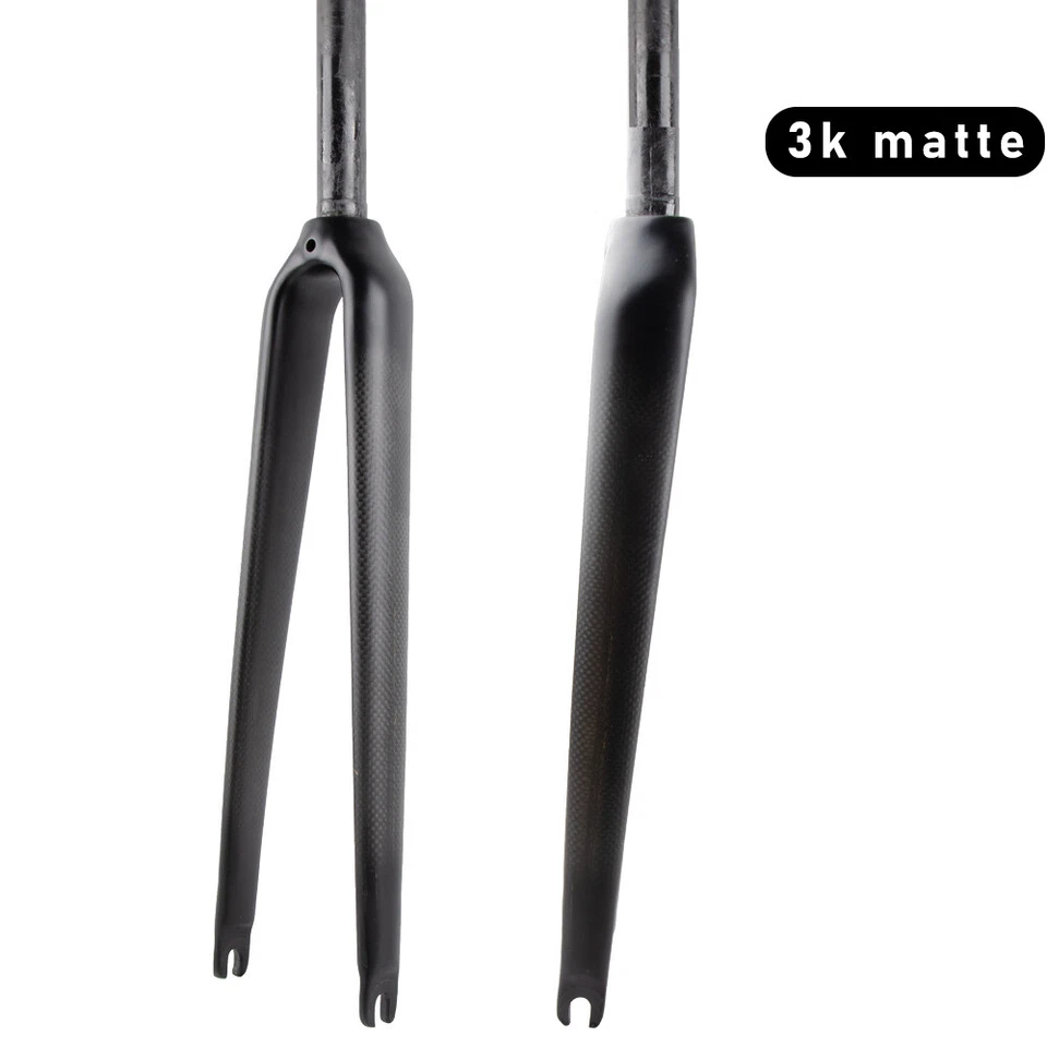 700C bicycle 1 Inch 25.4 mm Road Bike Carbon fiber 1" Steerer Tube Rigid Fork - Image 4 of 4
