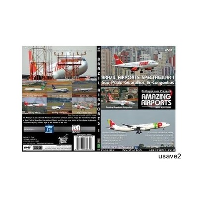 Brazil Airports Sao Paulo Congonhas & Guarulhos Aircraft Aviation DVD Video-New!
