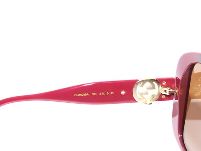 Gucci GG1029SA 1029SA 003 Havana Burgundy Brown Sunglasses  display picture 2