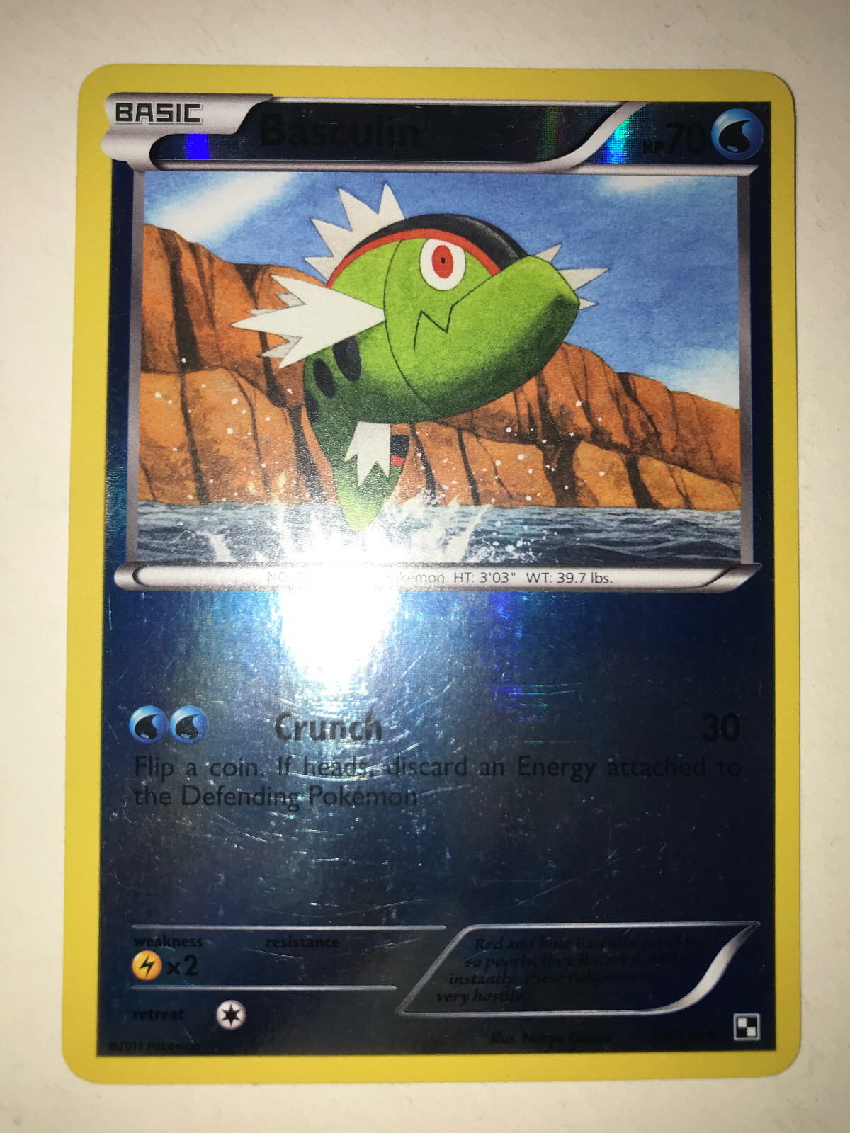 Pokémon Basculin Reverse Holo 35/114 BLW Black & White LP/NM