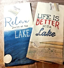 Set 2 Tranquility Lake Terry Cloth Kitchen Towels By Kay Dee Designs