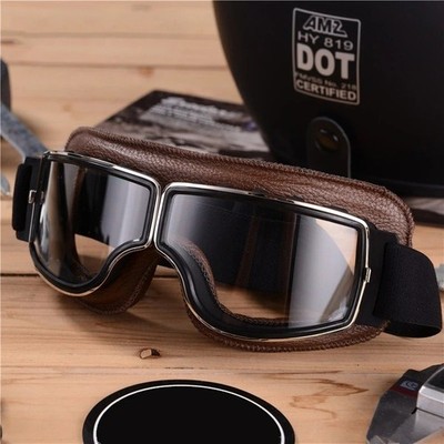 Motorradbrille für Brillenträger Fliegerbrille Boarder Retro Piloten Goggles