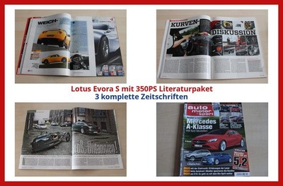 Lotus Evora S mit 350PS Literaturpaket - 3 komplette Zeitschriften