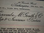 1937 Shipping Invoice Escombe McGrath Southampton Ile De France — photo 2