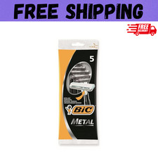 Bic Metal Men's Disposable Shaving Razors, 5-Count