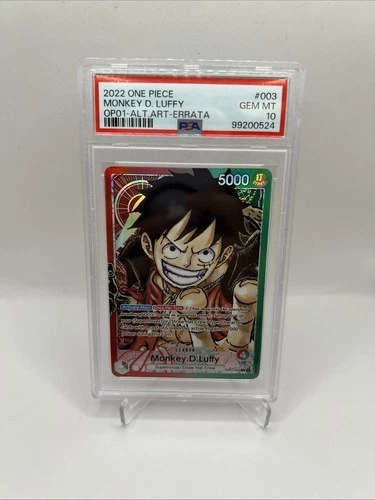 Monkey.D.Luffy (003) (Alt Art) OP01-003 ART-ERRATA Foil PSA 10