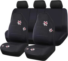 Outlet Pretty Butterfly Universal Fit High Back Full Set Car Seat Covers,Airbag
