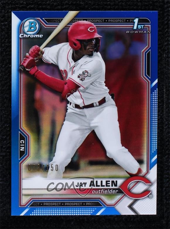 2021 Bowman Draft Chrome Blue Refractor 73/150 Jay Allen #BDC-11 0m4r