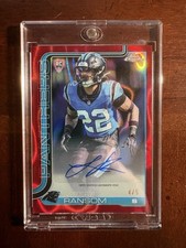 Lathan Ransom Rookie RC Auto 4/5 2025 Topps Chrome Red Raywave Panthers