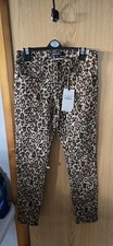 Womens Leopard Print Jeans UK Size 10 R.Display Denim New With Tags