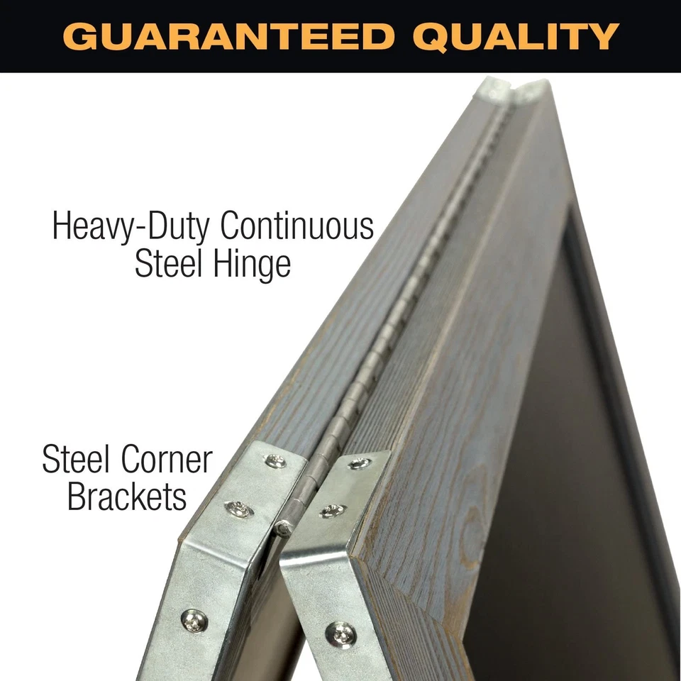 Letrero de pie grande de pizarra de acera con marco en A 40x23 de doble cara... Foto 2 de 4