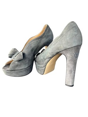 Twin-Set Simona Barbieri suede leather women's heels EU38