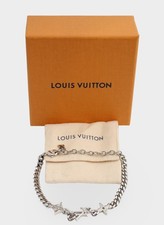 Louis Vuitton Metal Monogram Row Unisex Bracelet M1407A -8-1/2"