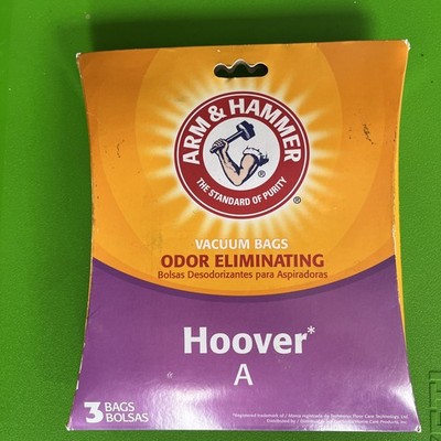 3 Hoover Type A Vacuum Bags (3) Arm & Hammer Odor Eliminating New 