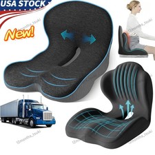 Truck Driver Seat Cushion,Memory Foam L-Shaped Ergonomic Cushion for Home Office