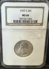 1953-S Washington Quarter MS66 NGC 90% Silver
