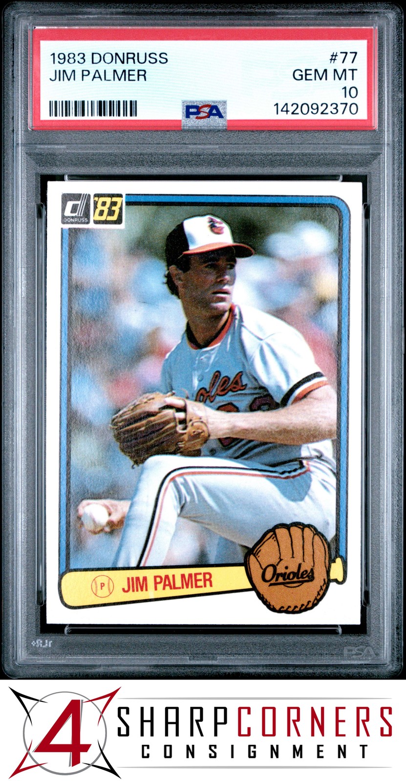 1983 DONRUSS #77 JIM PALMER ORIOLES HOF PSA 10