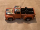 Hot Wheels Redline '56 Hitail Hauler Pickup Truck 1973 Orange W/Motorcycles - HK